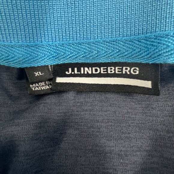 J.Lindeberg Men's American Fit Polo Shirt Blue & Navy Size 100% Polyester XL - Picture 10 of 12